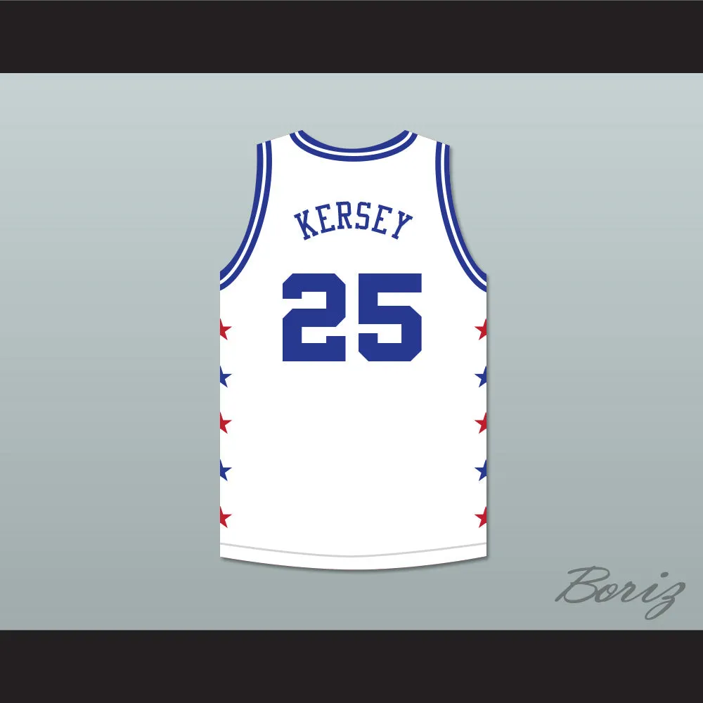 Jerome Kersey 25 Magic Johnson All Star Game White Basketball Jersey 1989 Midsummer Night's Magic Charity Event