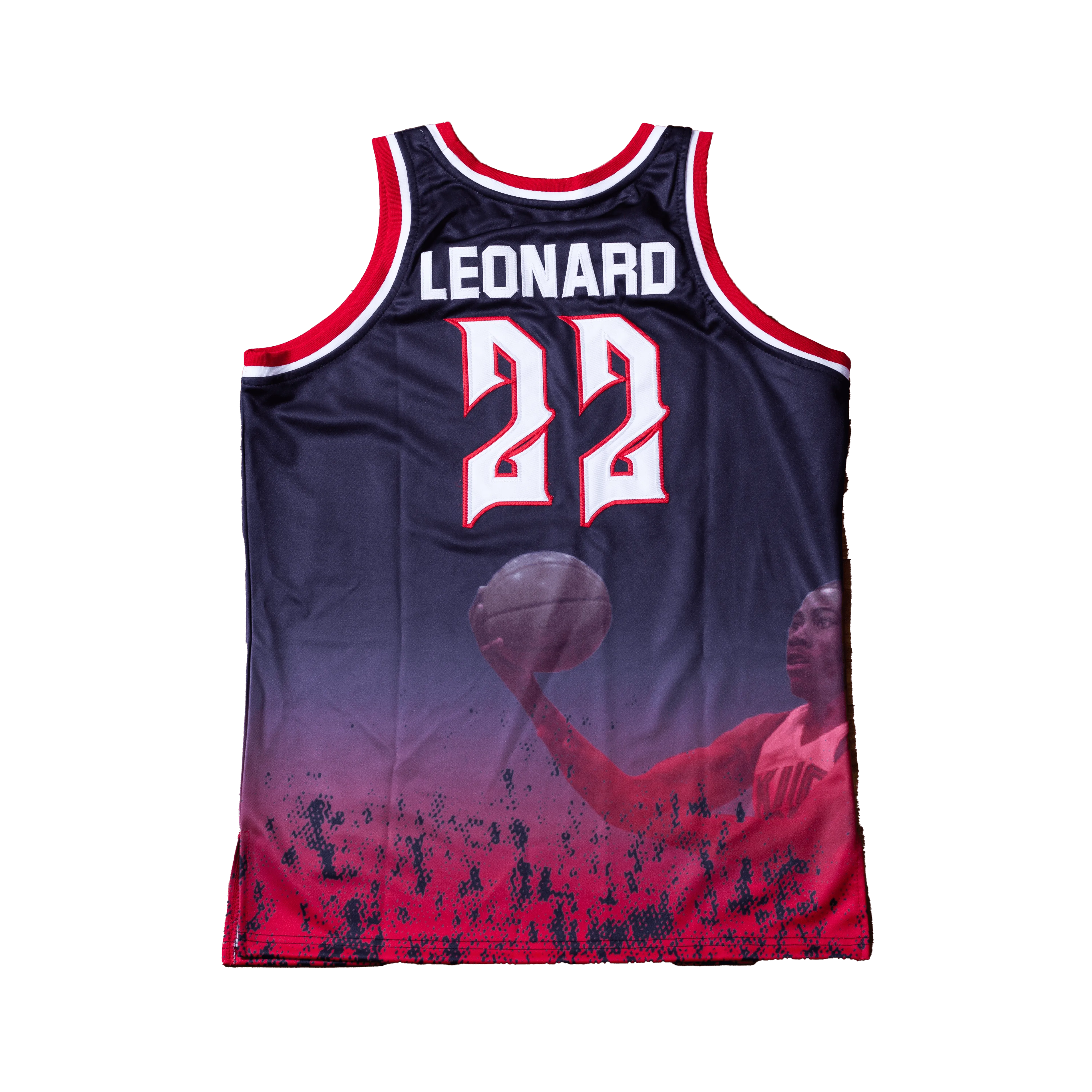 KAWHI LEONARD ALTERNATIVE BLACK/RED HIGH SCHOOL BASKETBALL JERSEY
