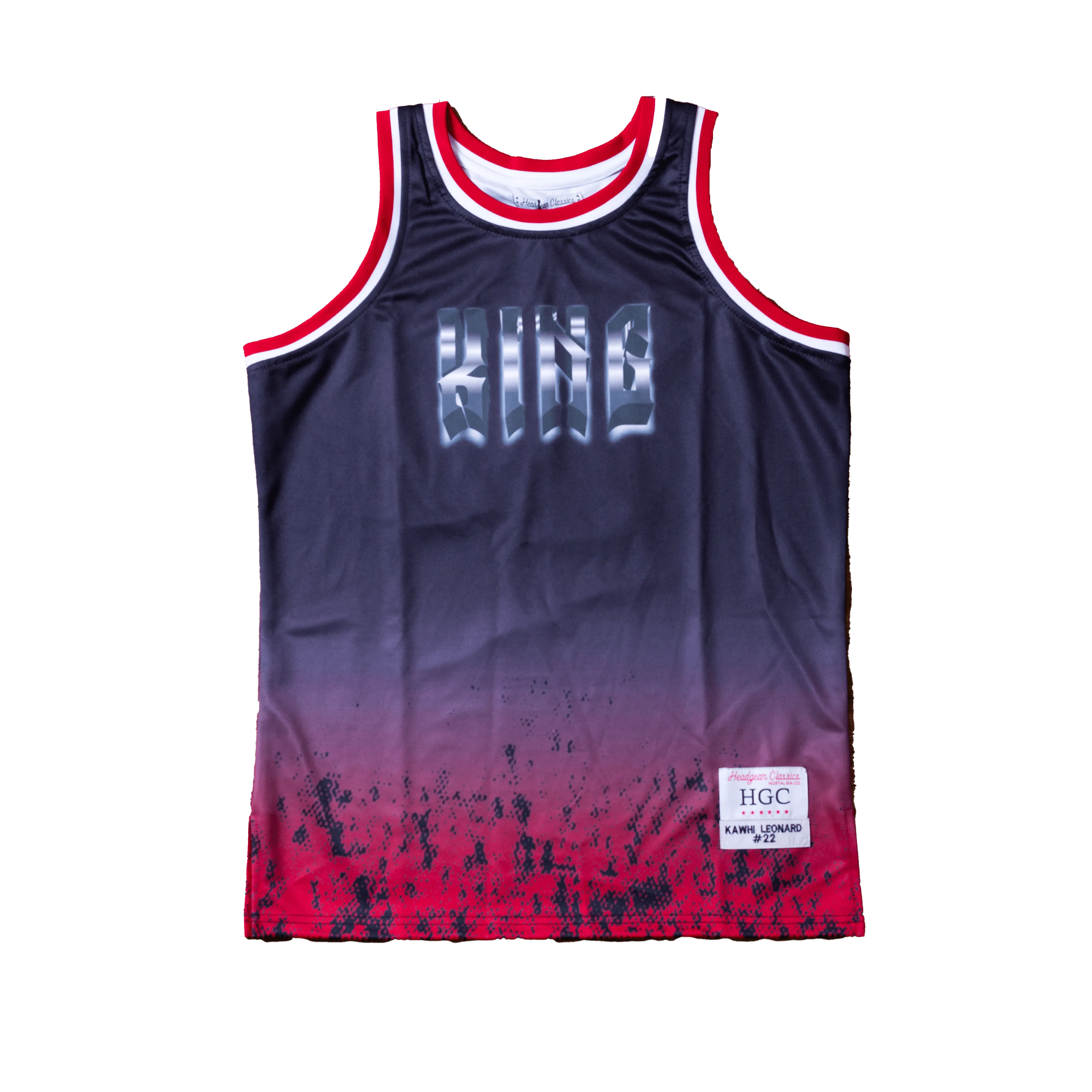KAWHI LEONARD ALTERNATIVE BLACK/RED HIGH SCHOOL BASKETBALL JERSEY