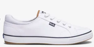 Keds Women's Center II Canvas Stripe WF64232-Stripe White