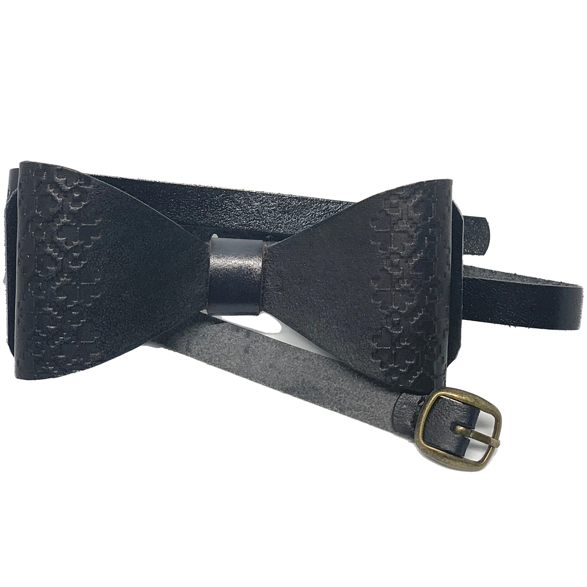 LEATHER BOW TIE / BLACK
