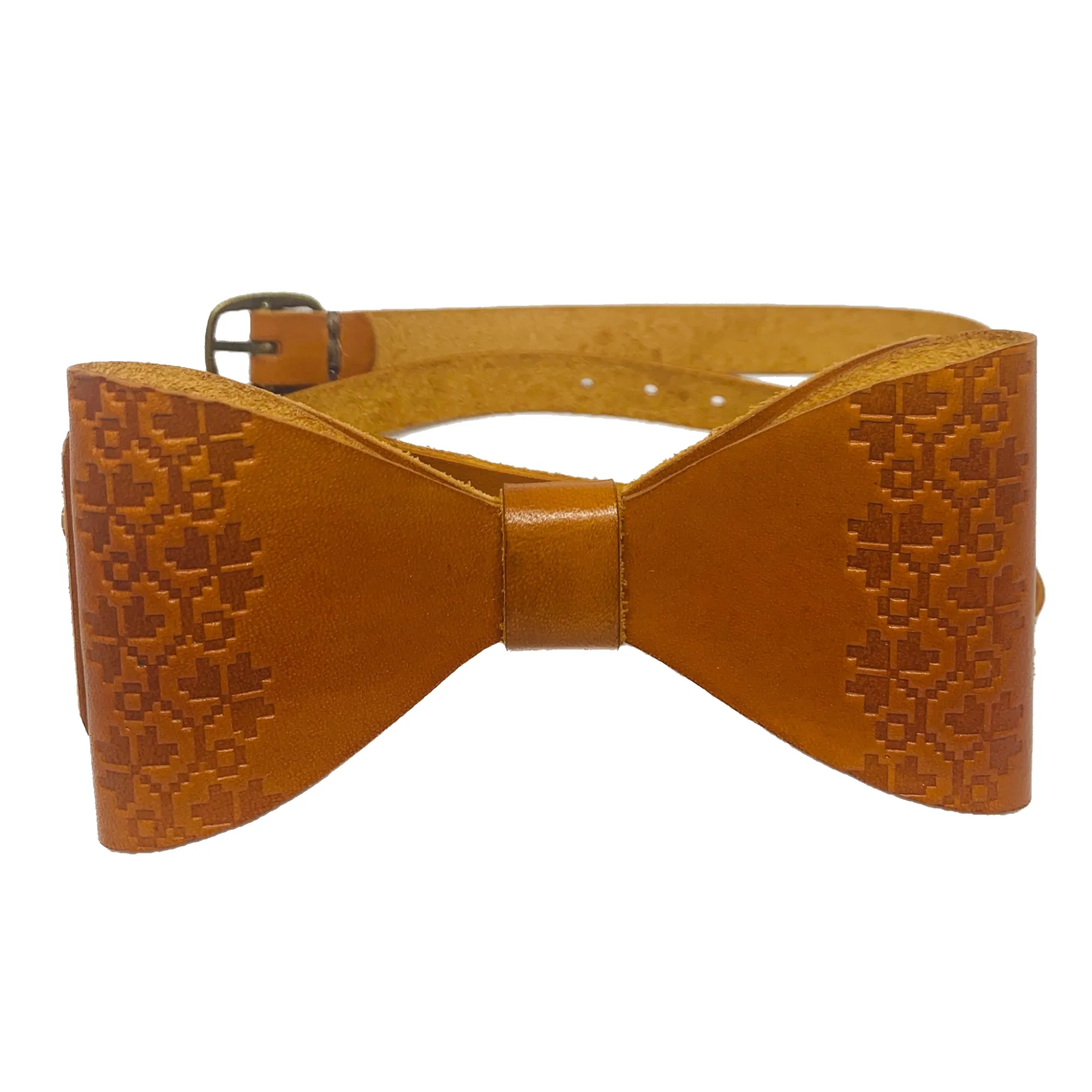 LEATHER BOW TIE / BLACK