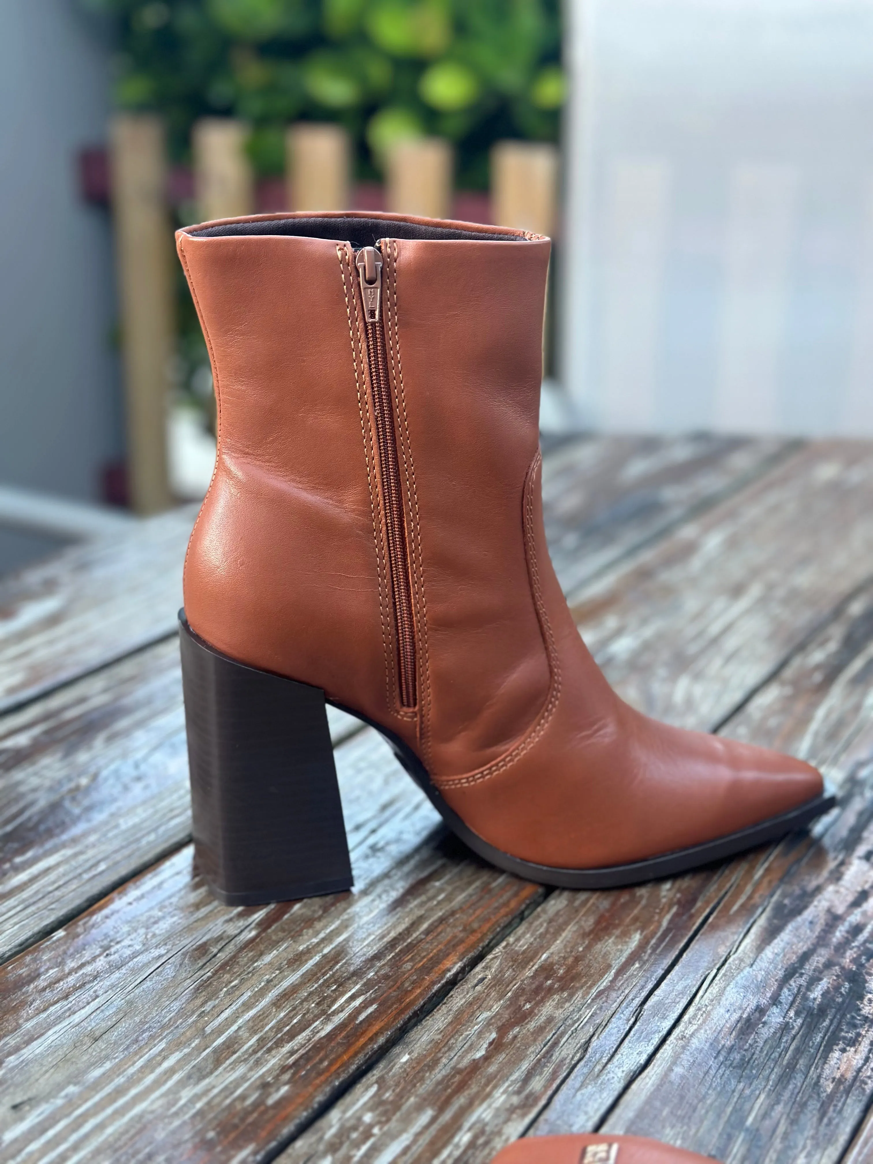 Leather Cognac Boots