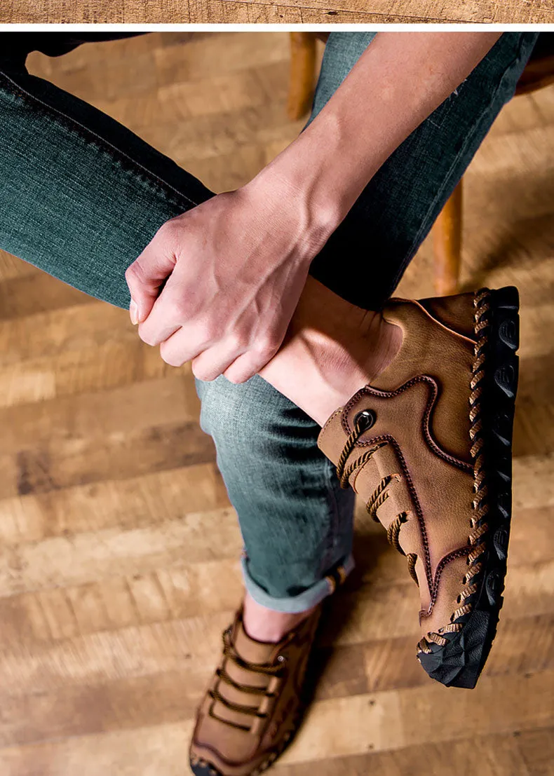 Leather Handmade Loafers Flat