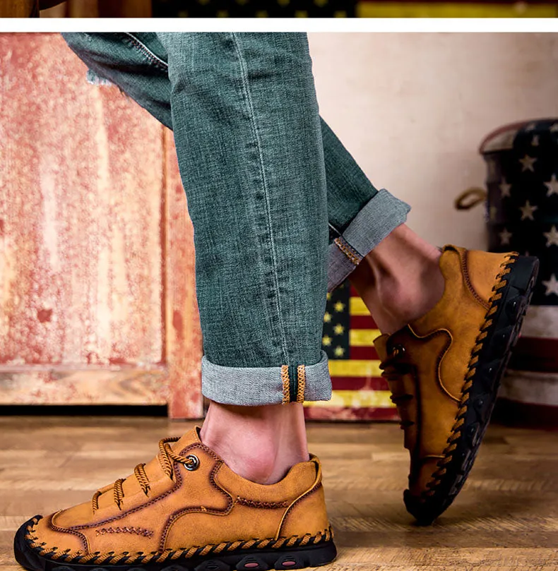 Leather Handmade Loafers Flat