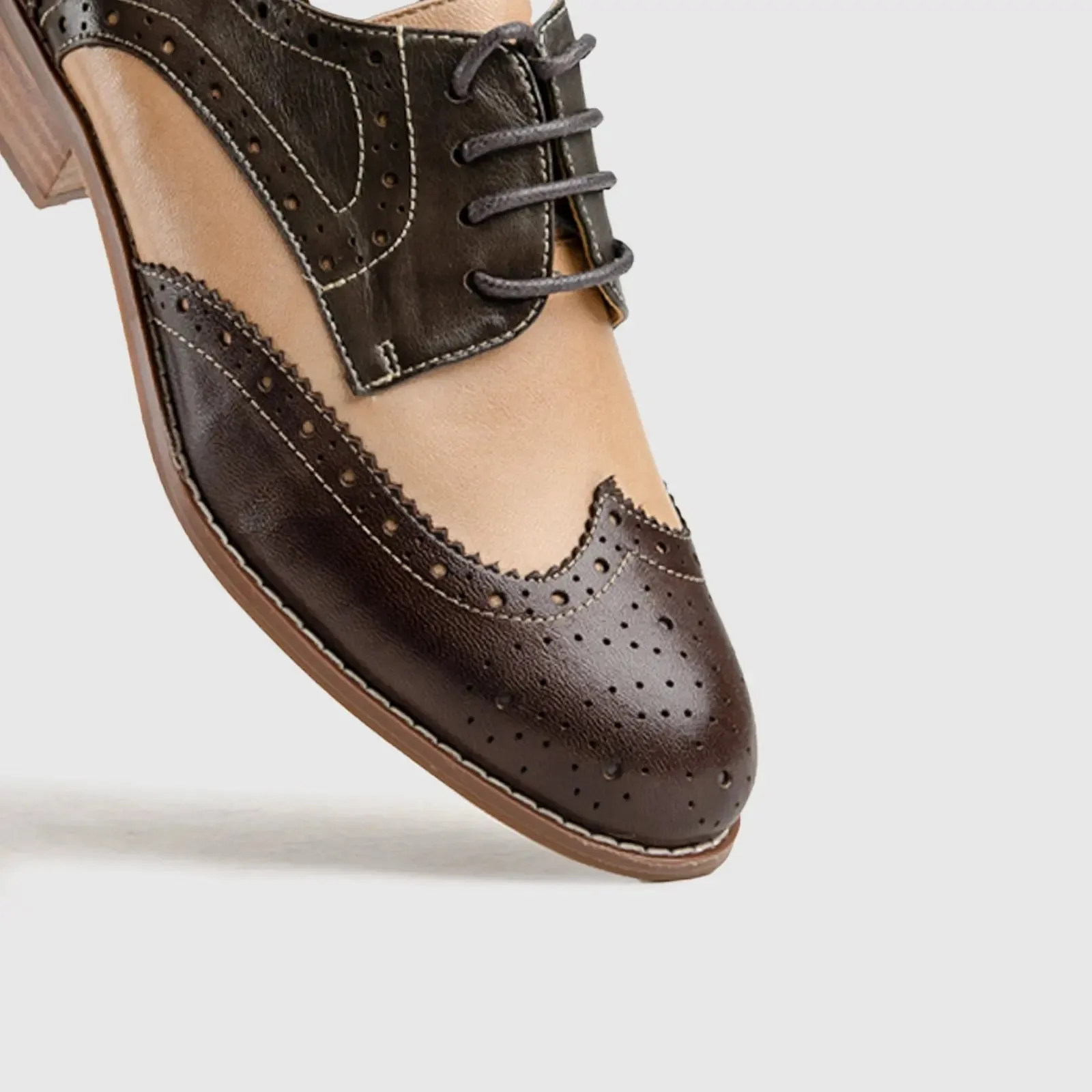 Leather Oxfords Brown HA003
