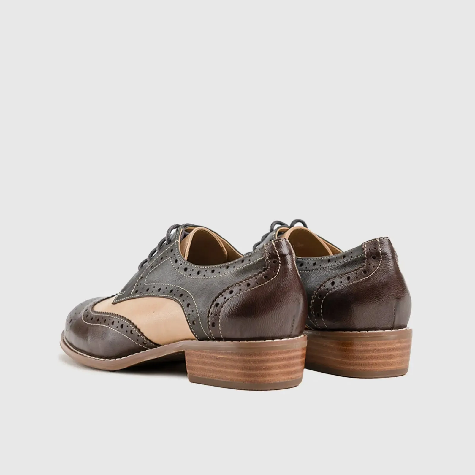 Leather Oxfords Brown HA003