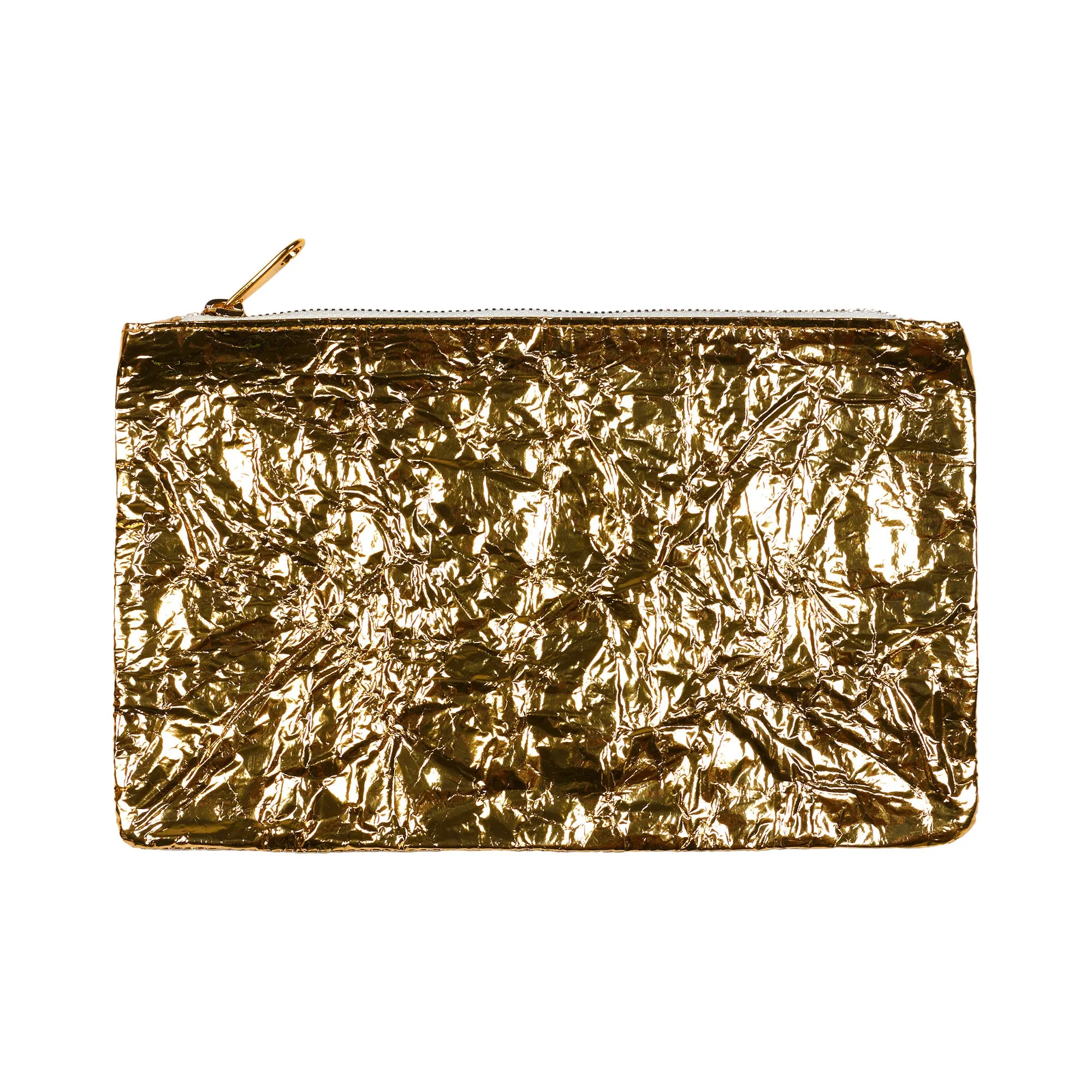 Leather Pouch - Gold, Medium