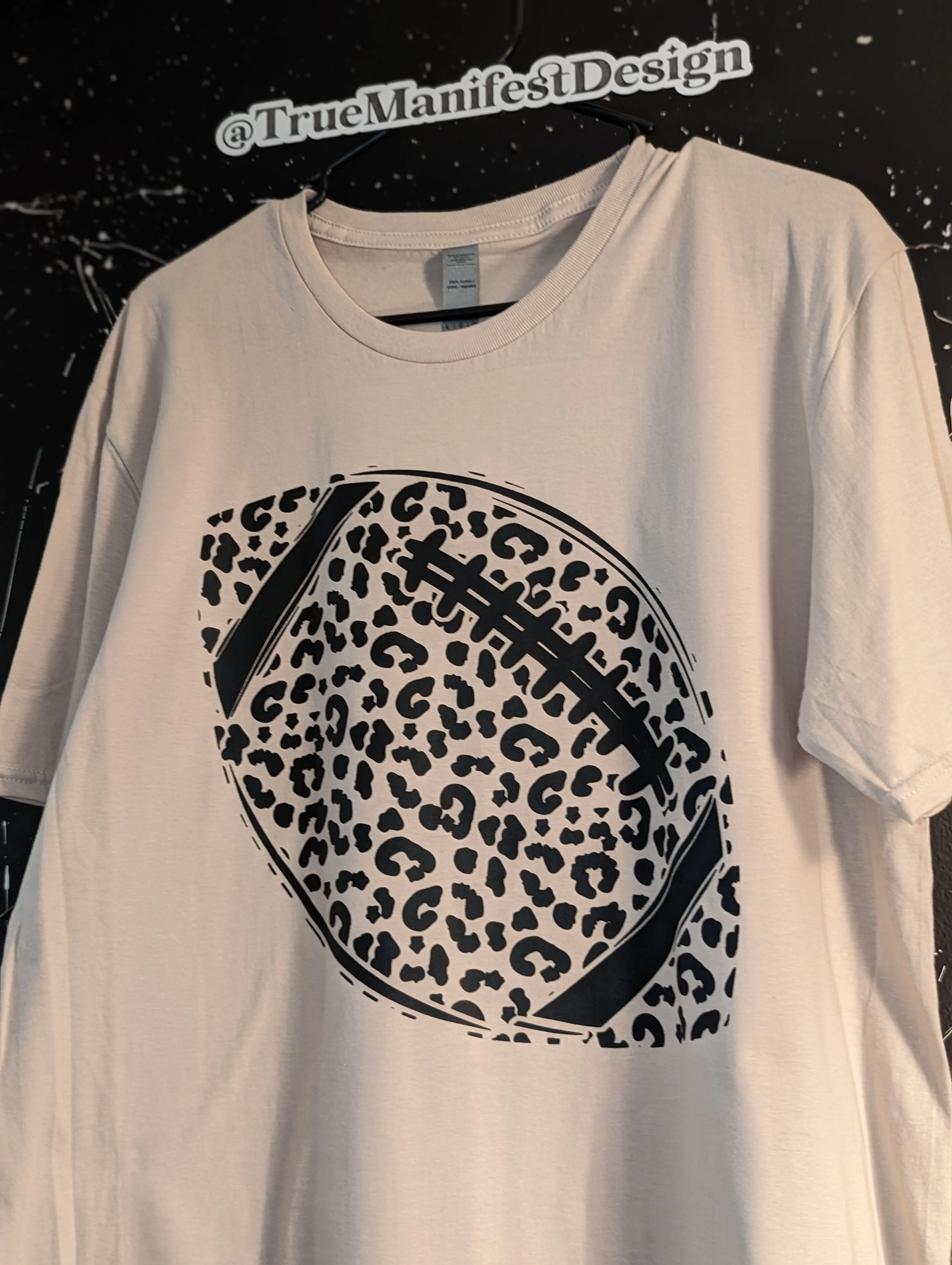 Leopard Print Football Tee