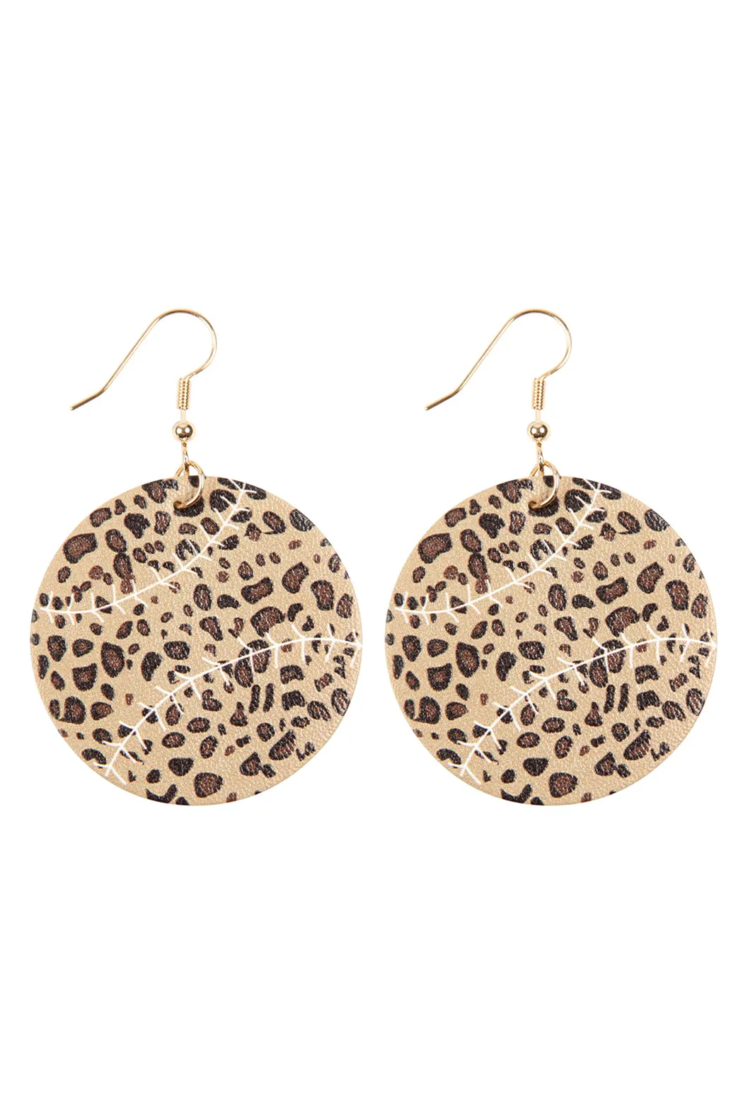 LEOPARD SPORTS BALL LEATHER EARRINGS