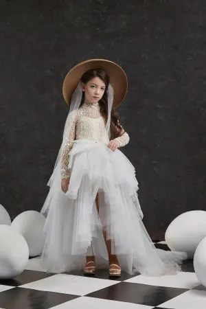 Little Girls Family Portrait Vintage Dress