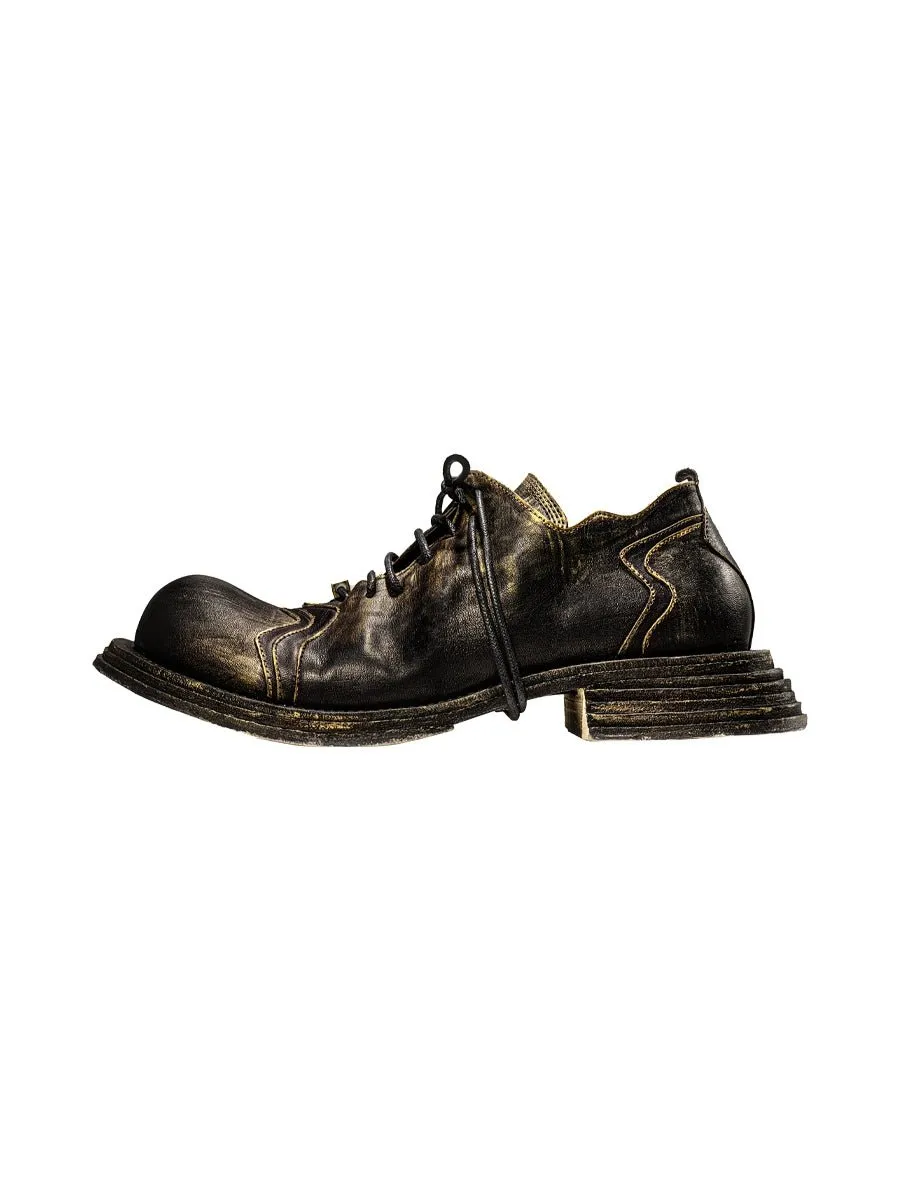 Luxury leather washing goodyear leather sole men's shoes