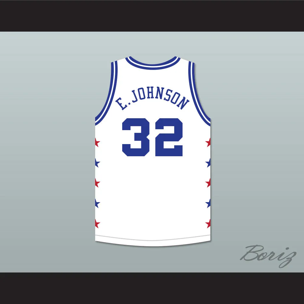 Magic Johnson 32 Magic Johnson All Star Game White Basketball Jersey 1989 Midsummer Night's Magic Charity Event