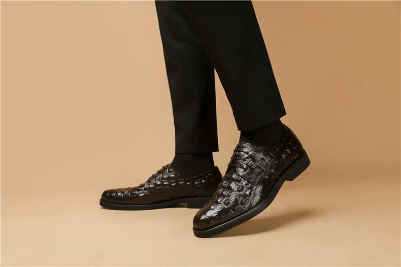 Men Genuine Leather Crocodile Shoes