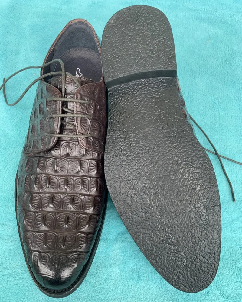 Men Genuine Leather Crocodile Shoes