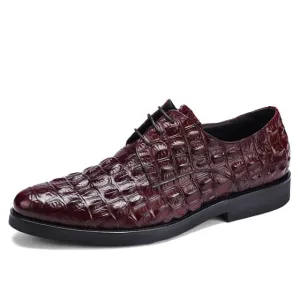 Men Genuine Leather Crocodile Shoes