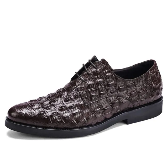 Men Genuine Leather Crocodile Shoes