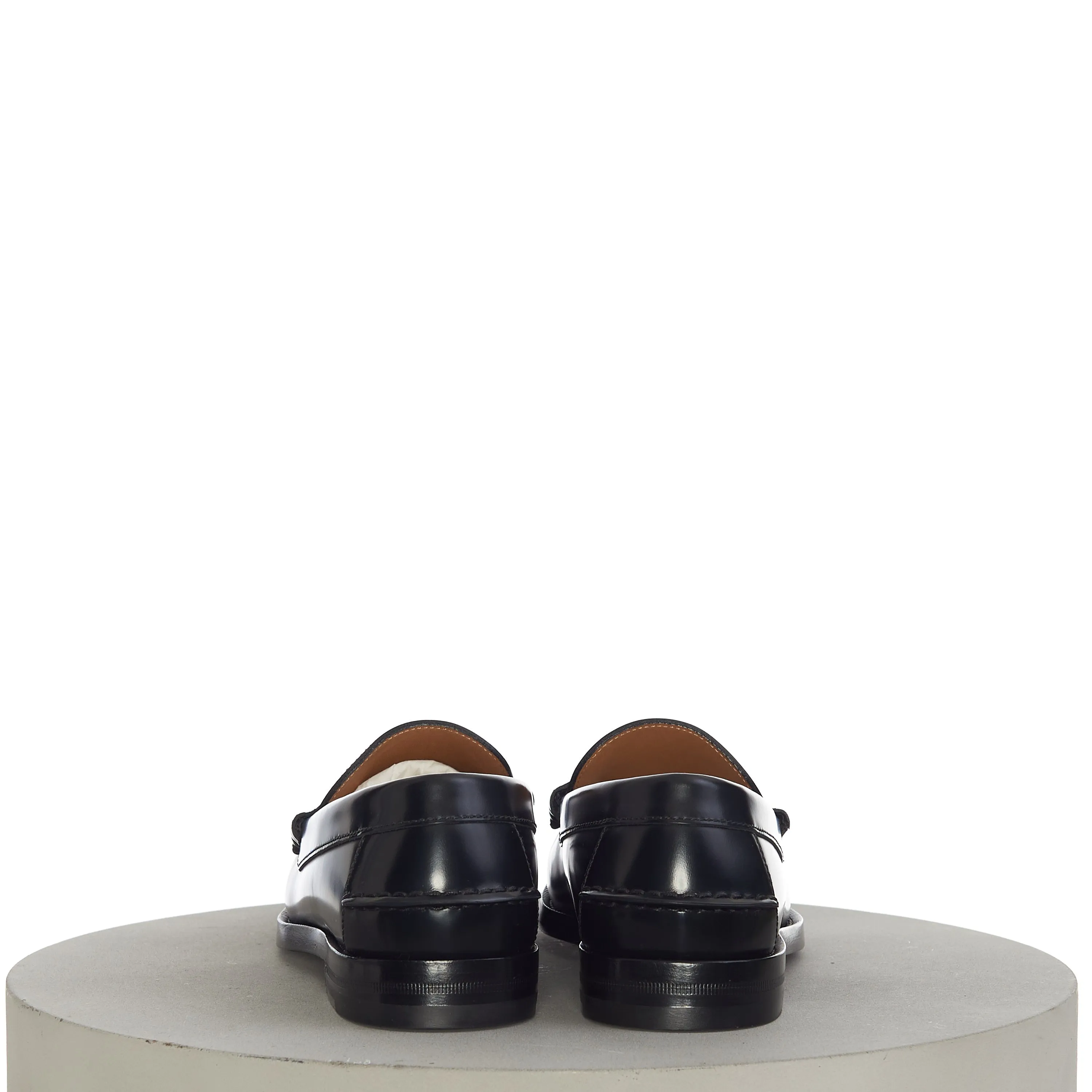 Men's Loafer With Double G In Black Leather