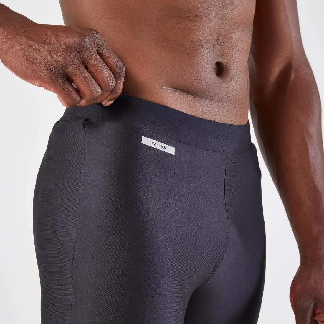 Men's Running Breathable Tights KIPRUN Run 100 Dry - Black