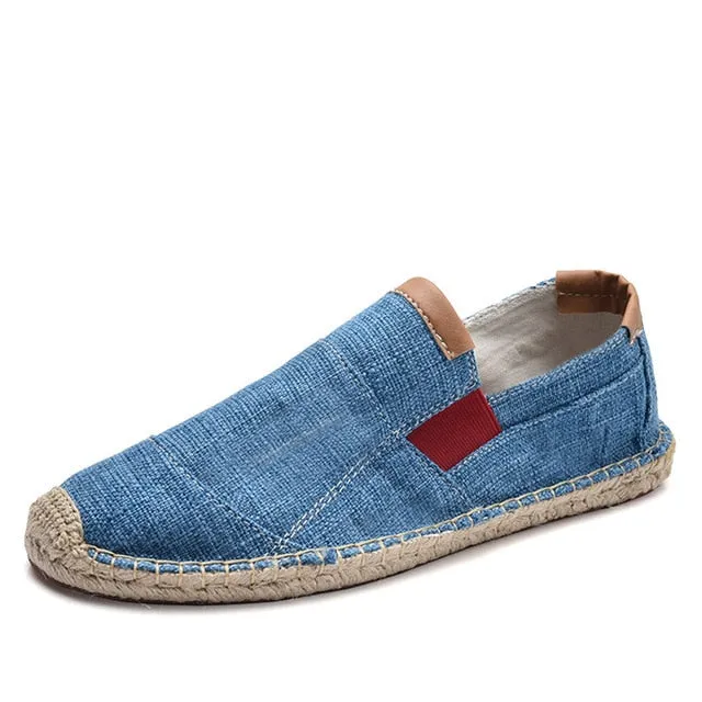 Mens Shoes Casual Male Breathable Canvas Shoes Men Chinese Fashion Soft Slip On Espadrilles For Men Loafers