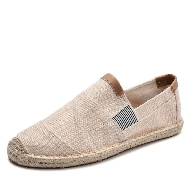 Mens Shoes Casual Male Breathable Canvas Shoes Men Chinese Fashion Soft Slip On Espadrilles For Men Loafers