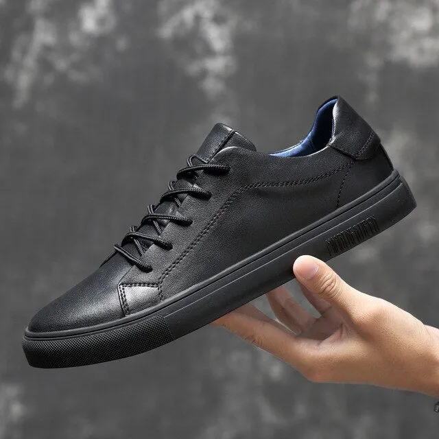 Men's Shoes Genuine Leather Flats Lace-up Shoes Black Oxford Shoes Luxury Casual Shoes Designer Loafers