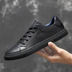 Men's Shoes Genuine Leather Flats Lace-up Shoes Black Oxford Shoes Luxury Casual Shoes Designer Loafers