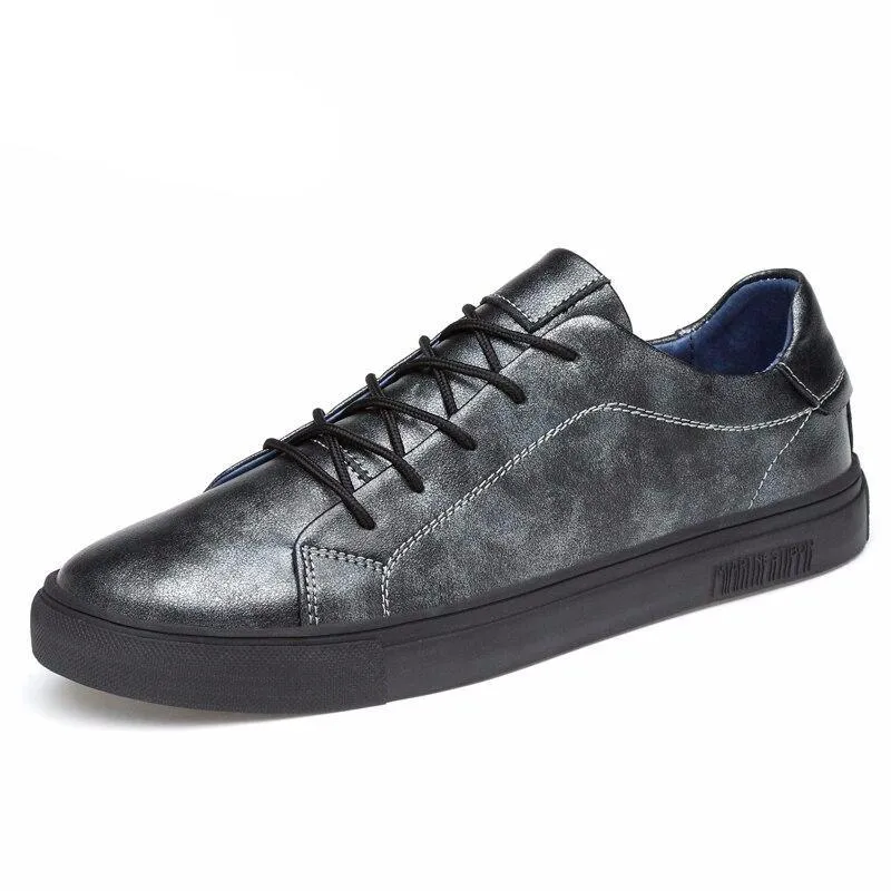 Men's Shoes Genuine Leather Flats Lace-up Shoes Black Oxford Shoes Luxury Casual Shoes Designer Loafers