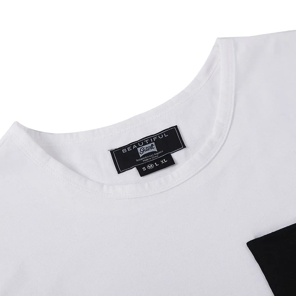 Men's T  shirt Essentails High  tech Crewneck Breathable Running Stripe T  shirt  White