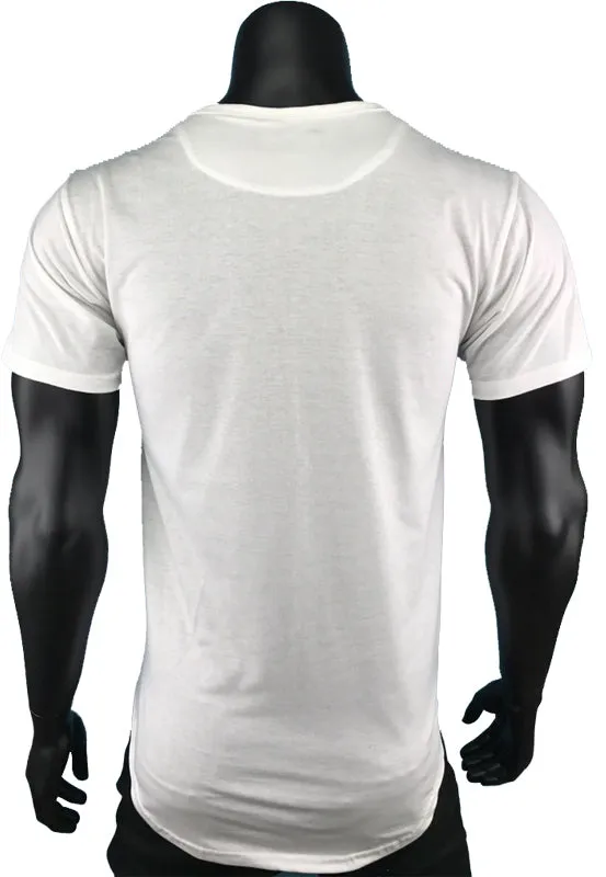 Men's T  shirt Essentails High  tech Crewneck Breathable Running Stripe T  shirt  White
