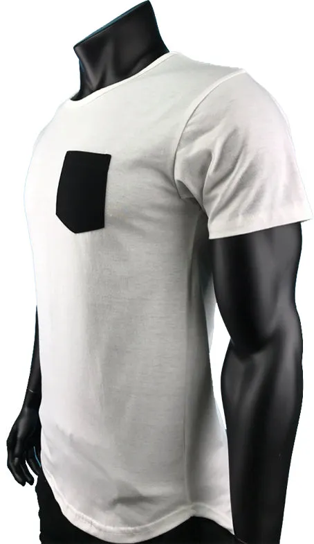 Men's T  shirt Essentails High  tech Crewneck Breathable Running Stripe T  shirt  White