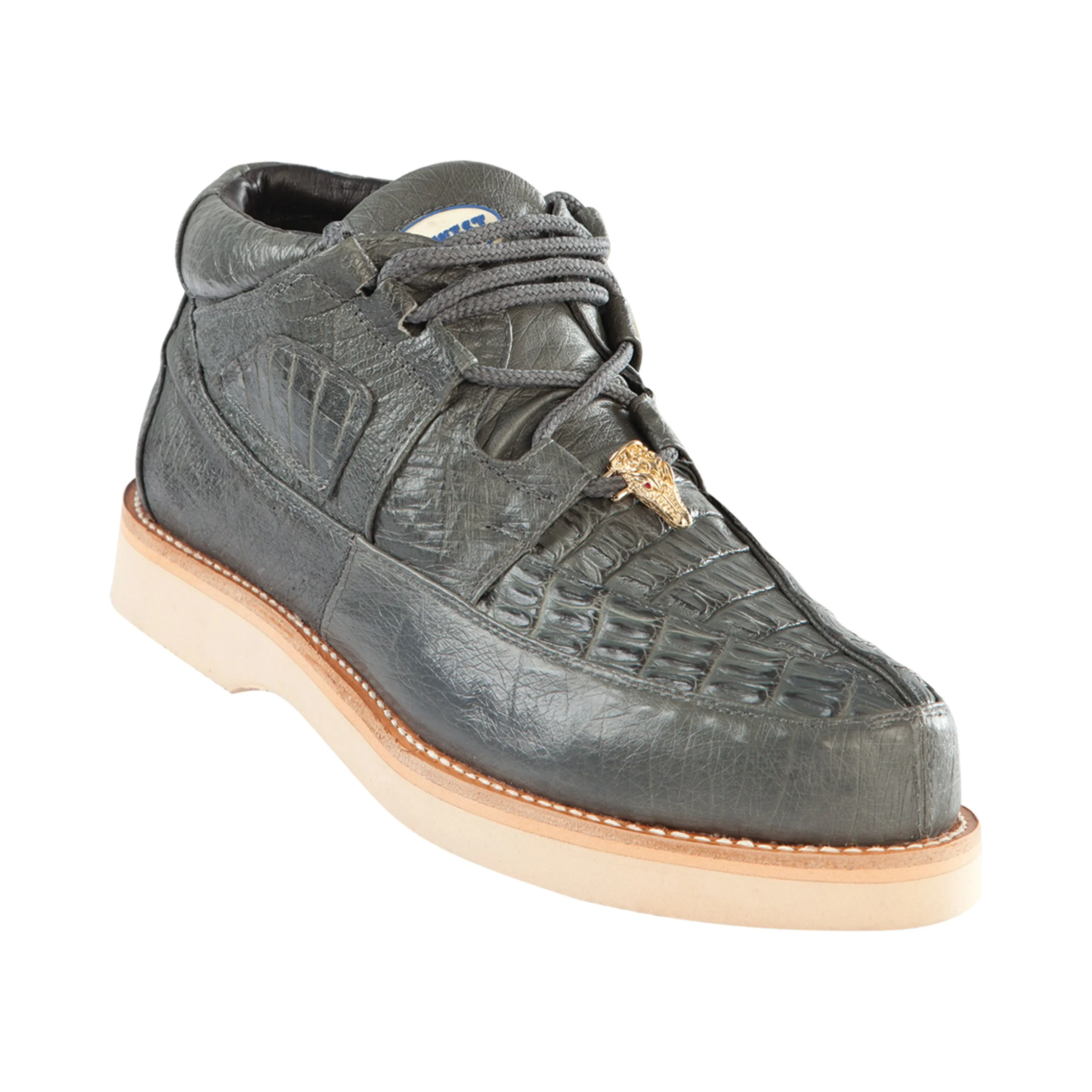 Men's Wild West Caiman With Smooth Ostrich Casual Shoes