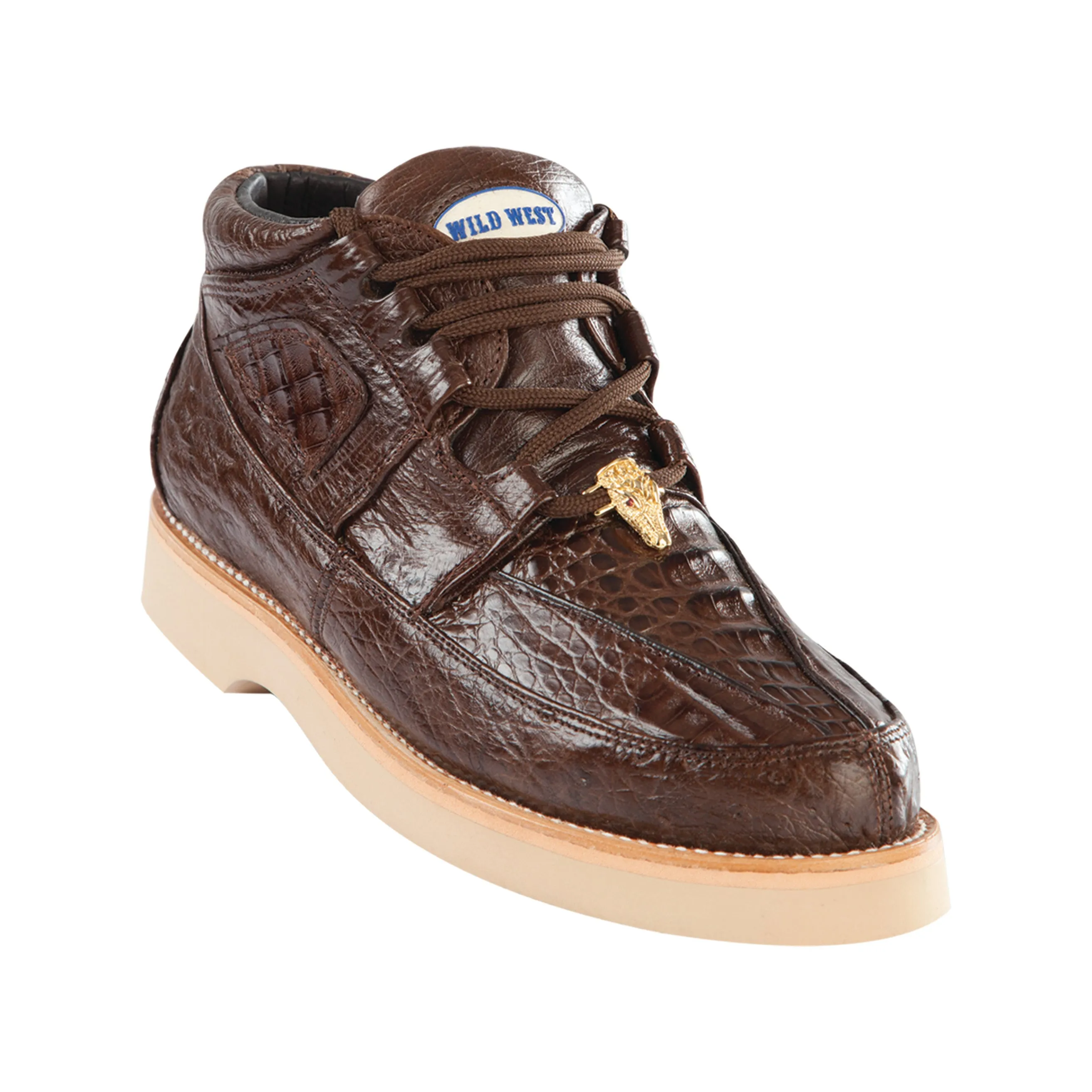 Men's Wild West Caiman With Smooth Ostrich Casual Shoes
