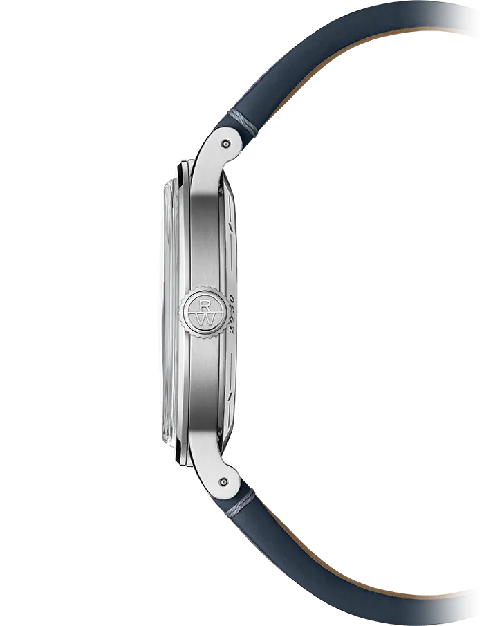Millesime Men's Automatic Denim Blue Dial Leather Strap Watch