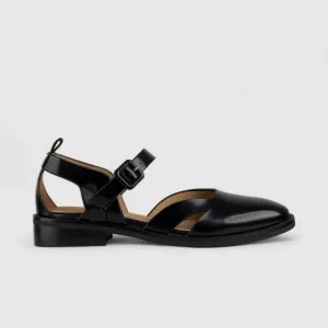 Morbido Leather Moc Pump Loafer Black NSH500-19