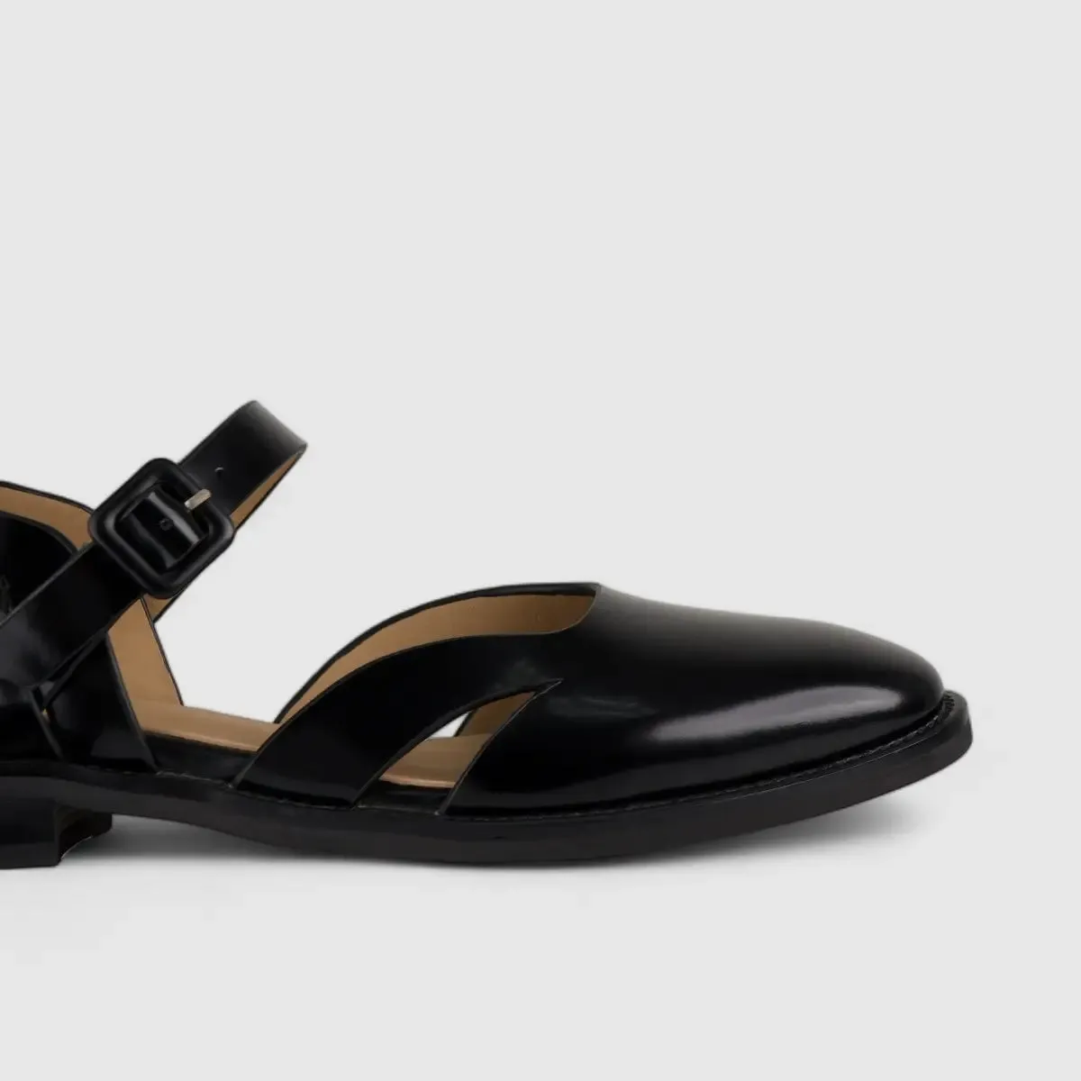 Morbido Leather Moc Pump Loafer Black NSH500-19