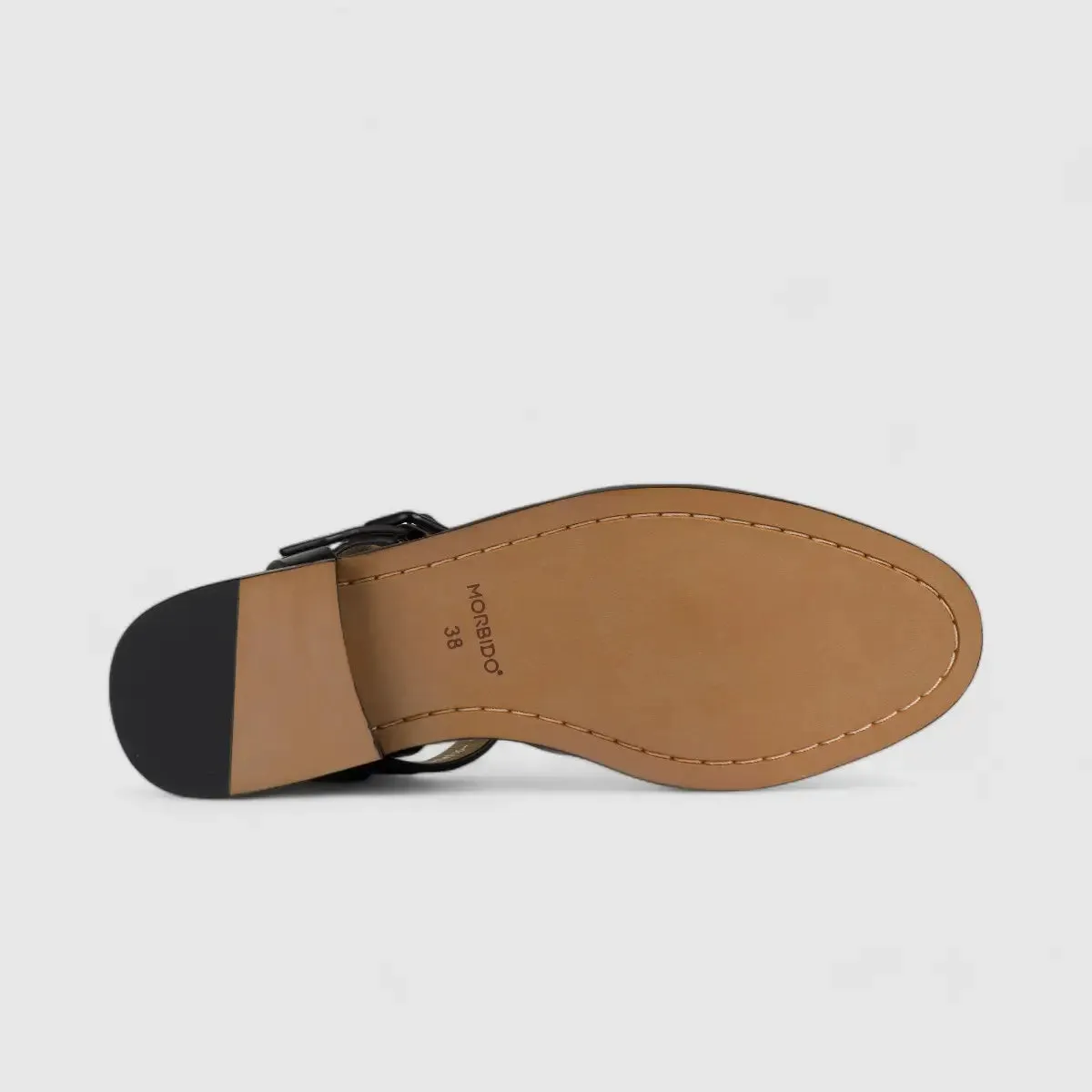 Morbido Leather Moc Pump Loafer Black NSH500-19