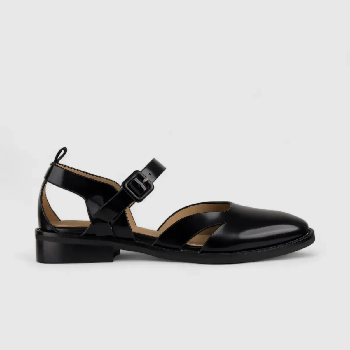 Morbido Leather Moc Pump Loafer Black NSH500-19