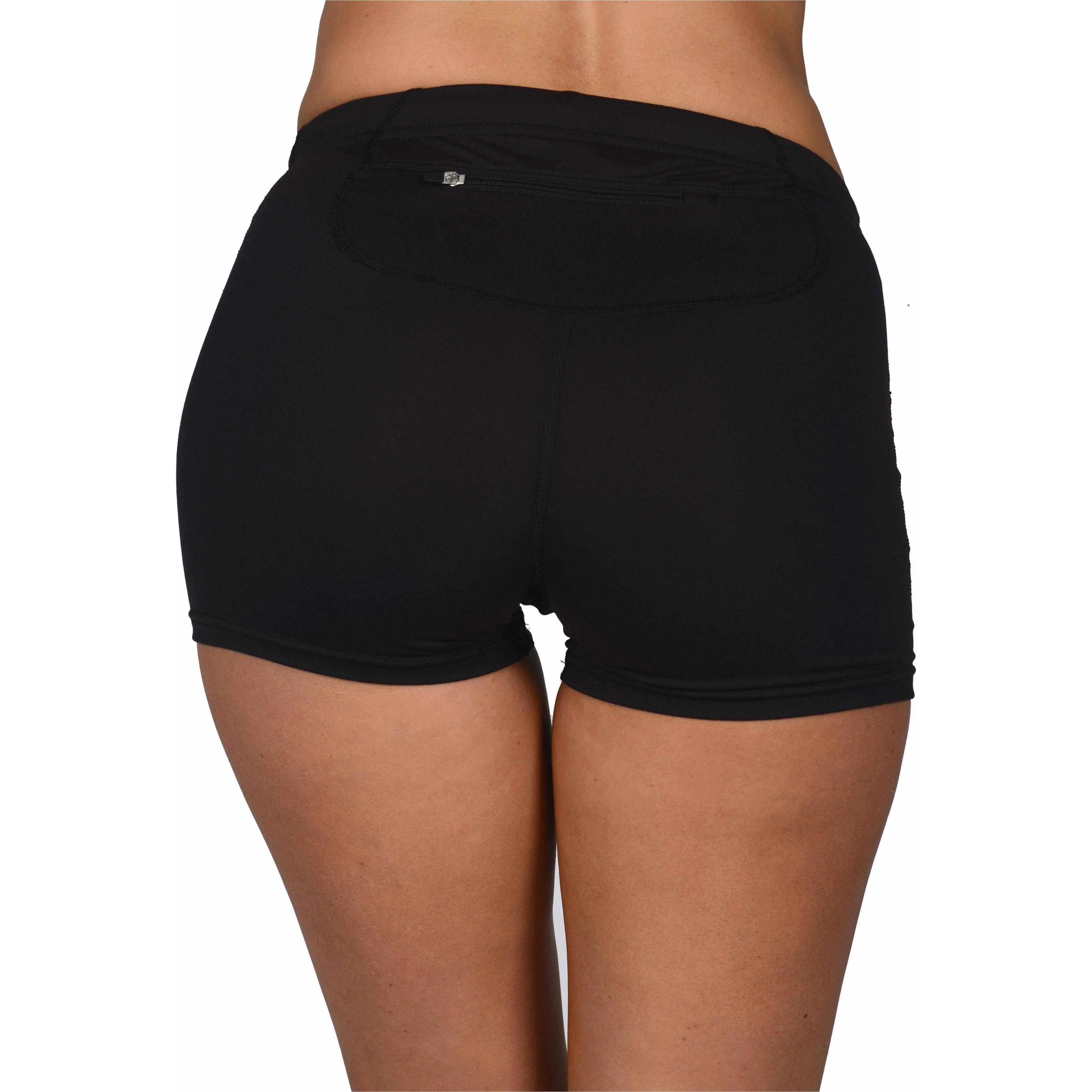 More Mile More-Tech Womens Boy Running Shorts - Black