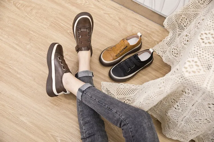 New Genuine Leather Casual Women Shoes