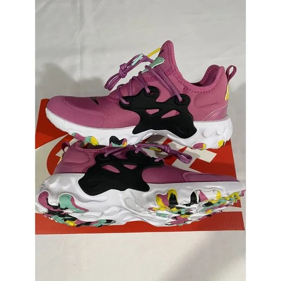 New Youth Size 6.5Y Pink Nike React Presto MC (GS) Running Shoes CD8138 600