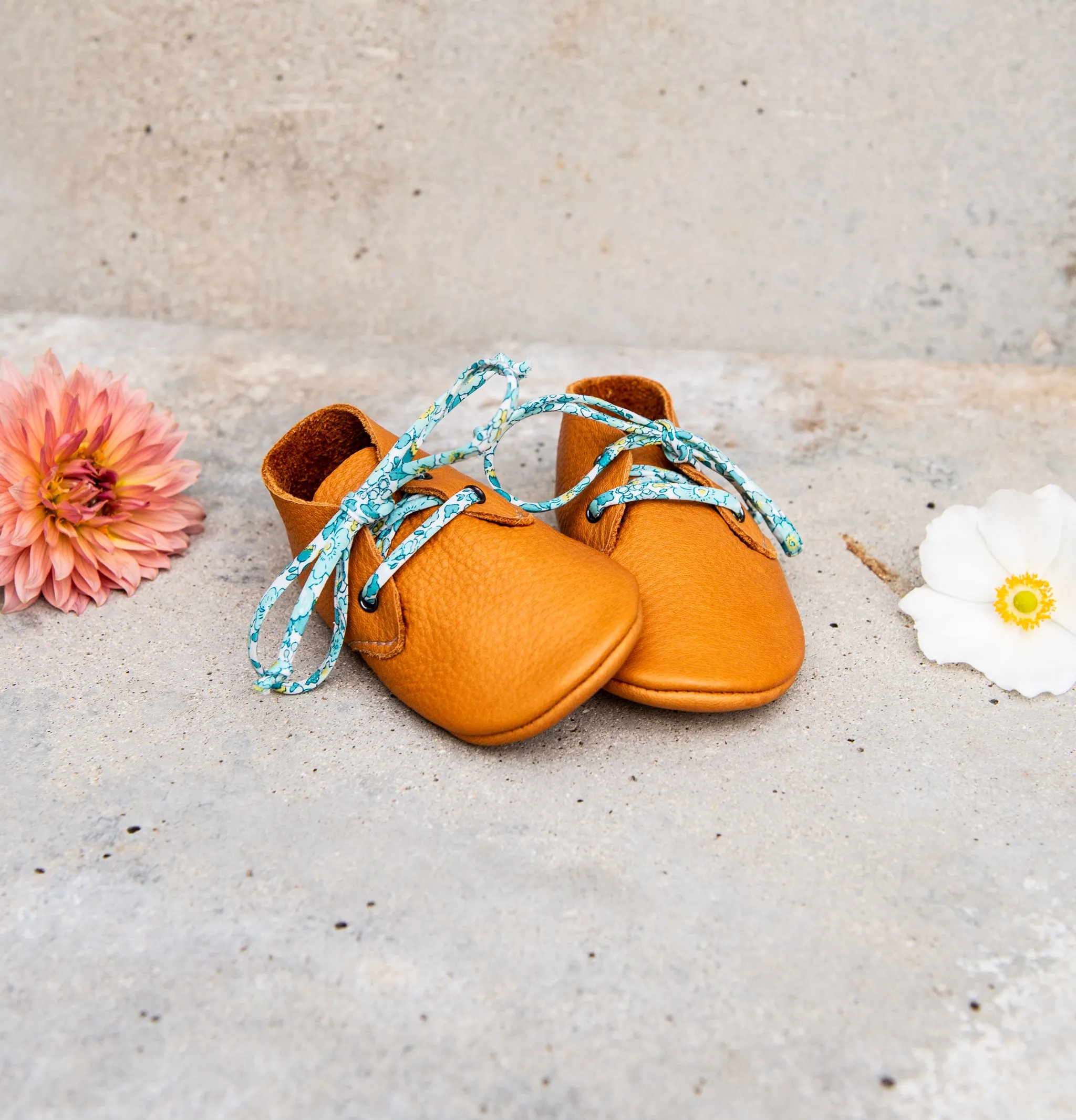 OCHRE TRAVELLERS WITH LIBERTY PRINT LACES