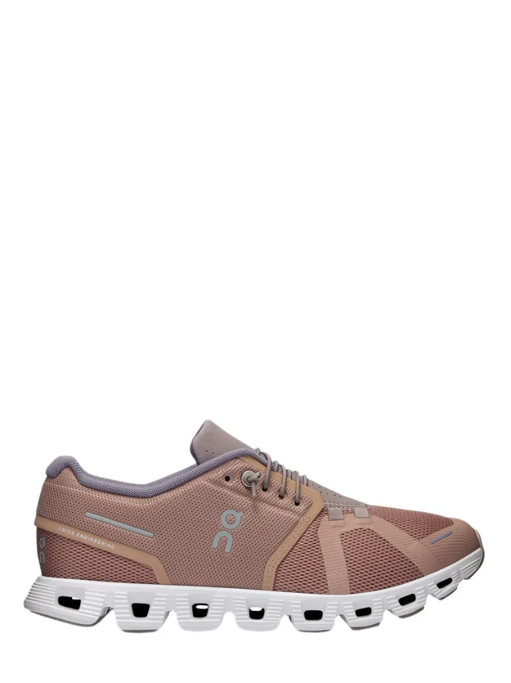 On Running Women's Cloud 5 Sneaker in Rosebrown/Fog