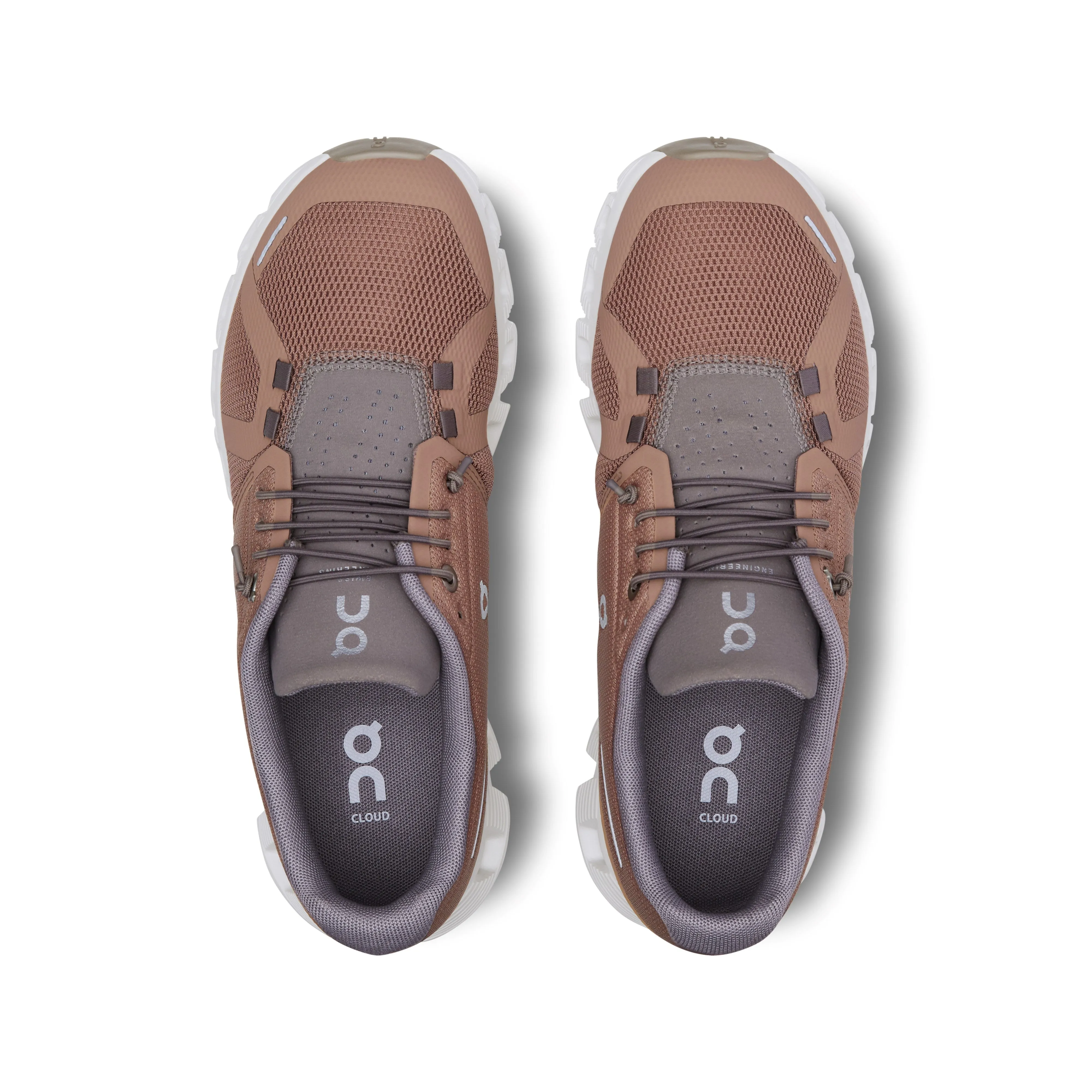 On Running Women's Cloud 5 Sneaker in Rosebrown/Fog