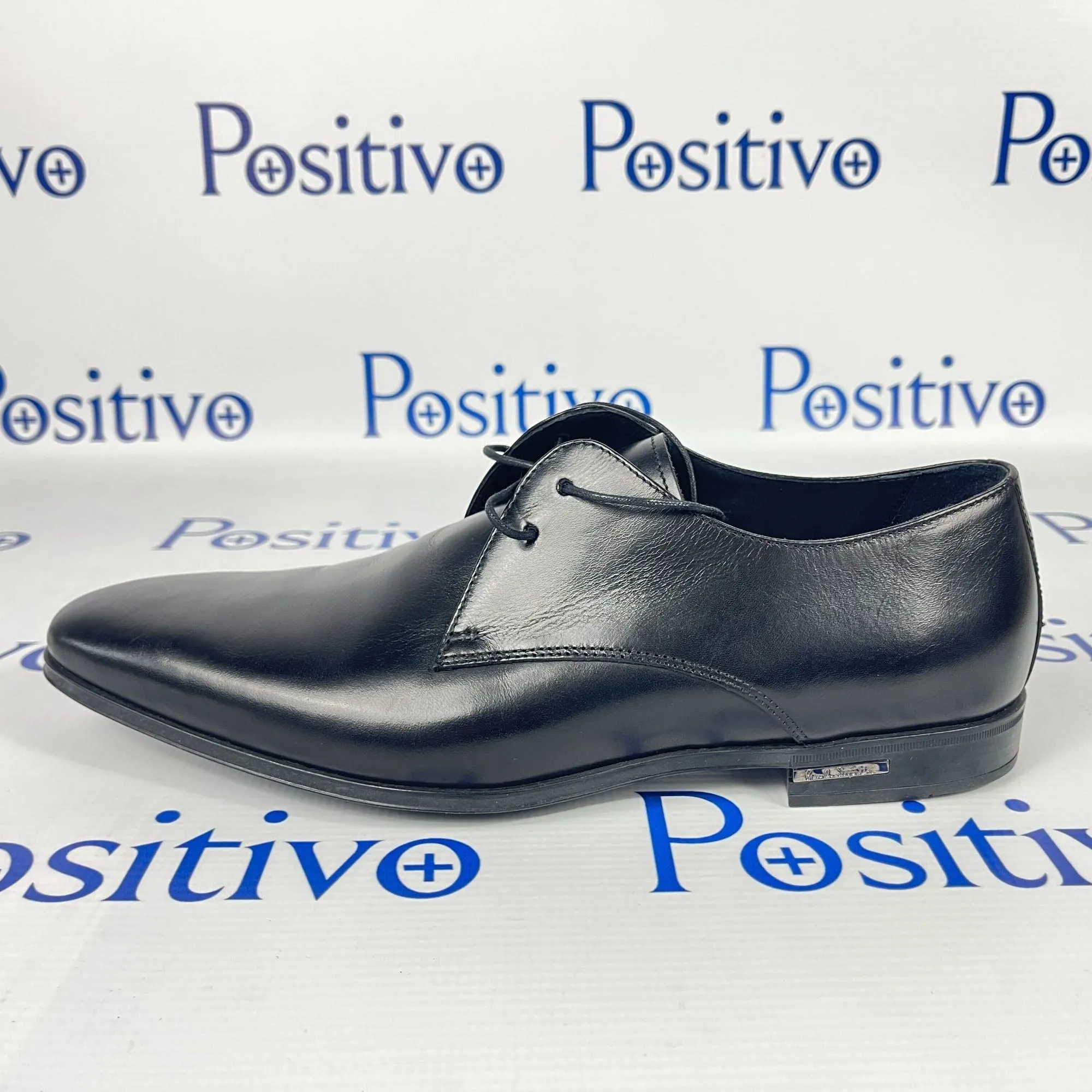 Paul Smith CON01 A-4 Coney Black Leather Derby Shoes  w/ Defect