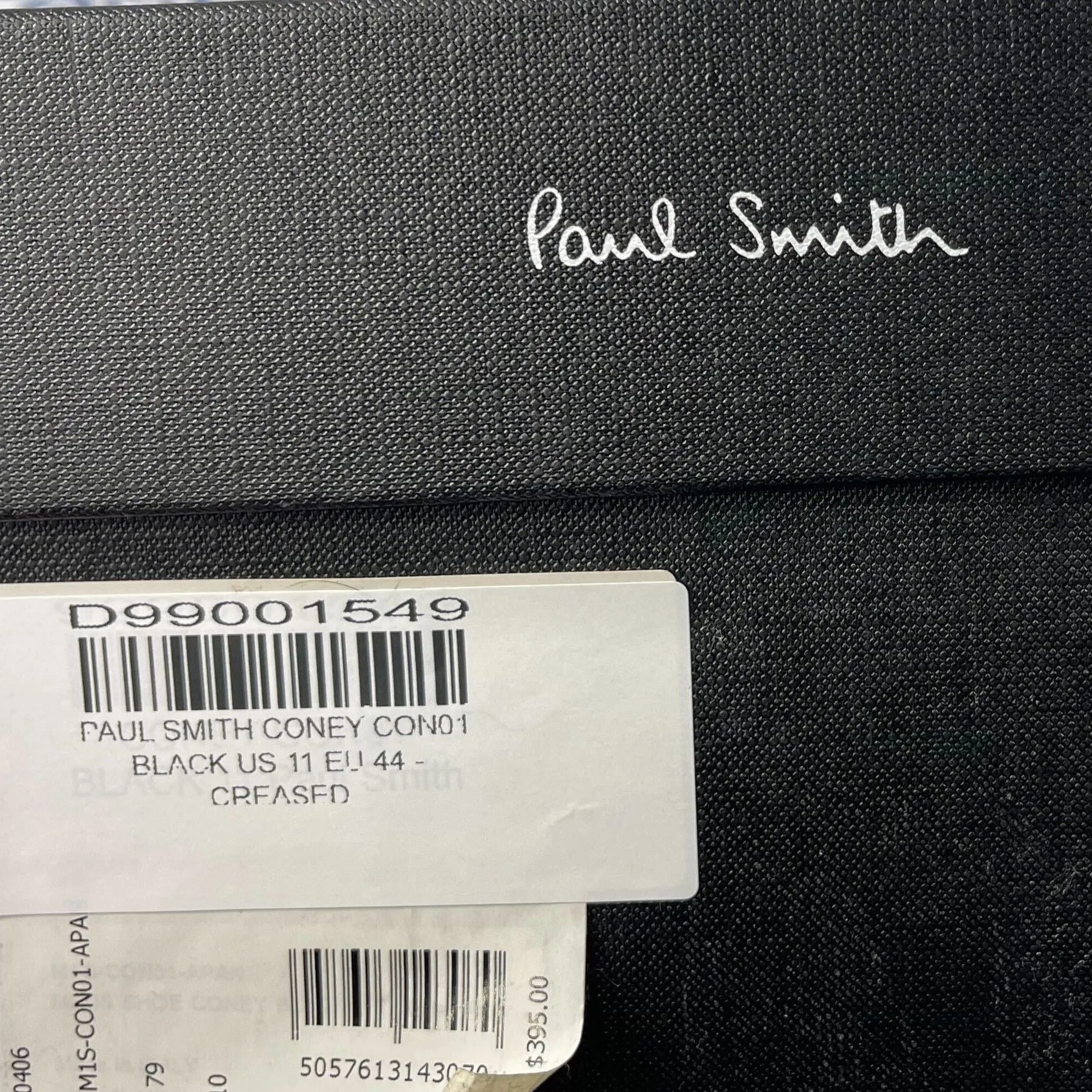 Paul Smith CON01 A-4 Coney Black Leather Derby Shoes  w/ Defect