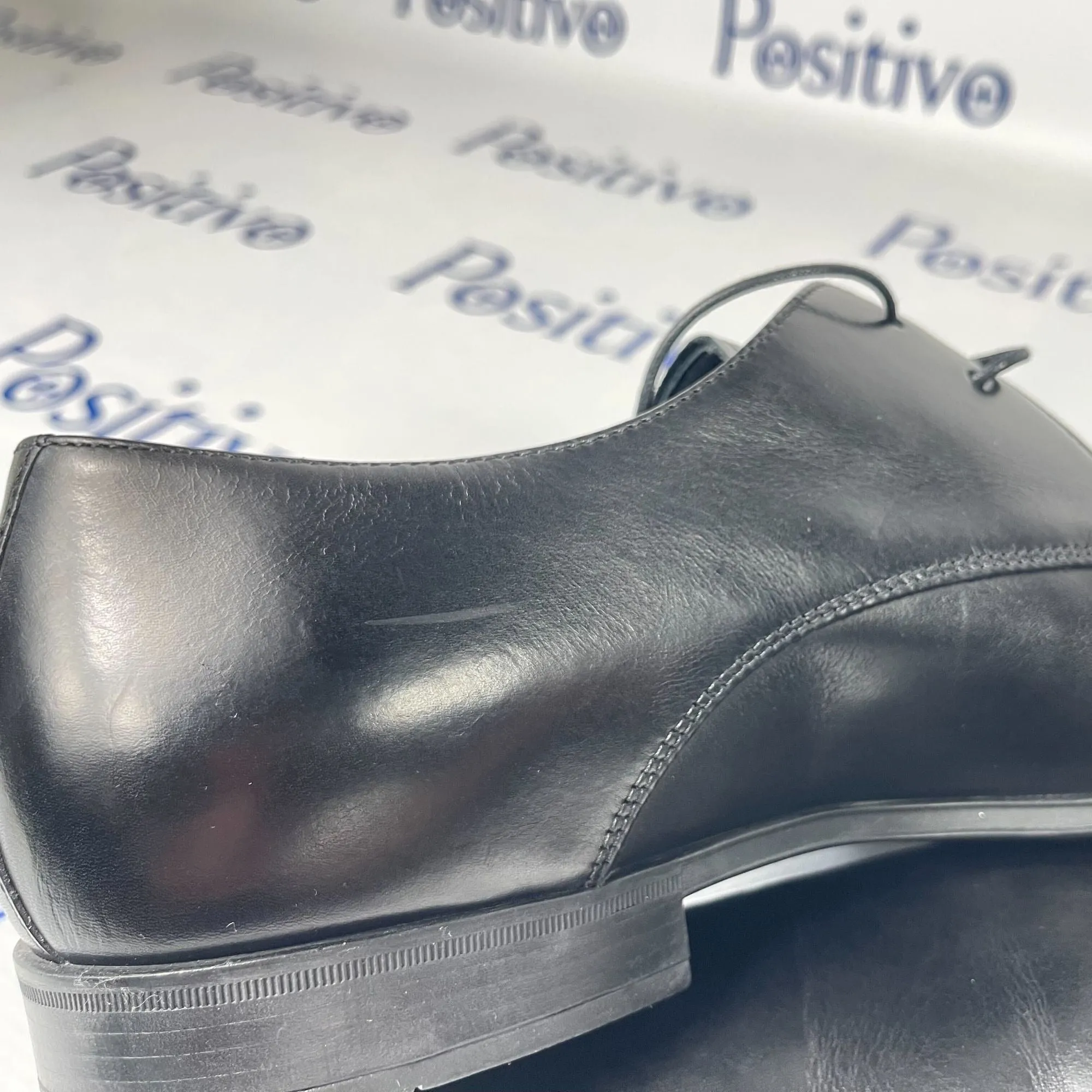 Paul Smith CON01 A-4 Coney Black Leather Derby Shoes  w/ Defect