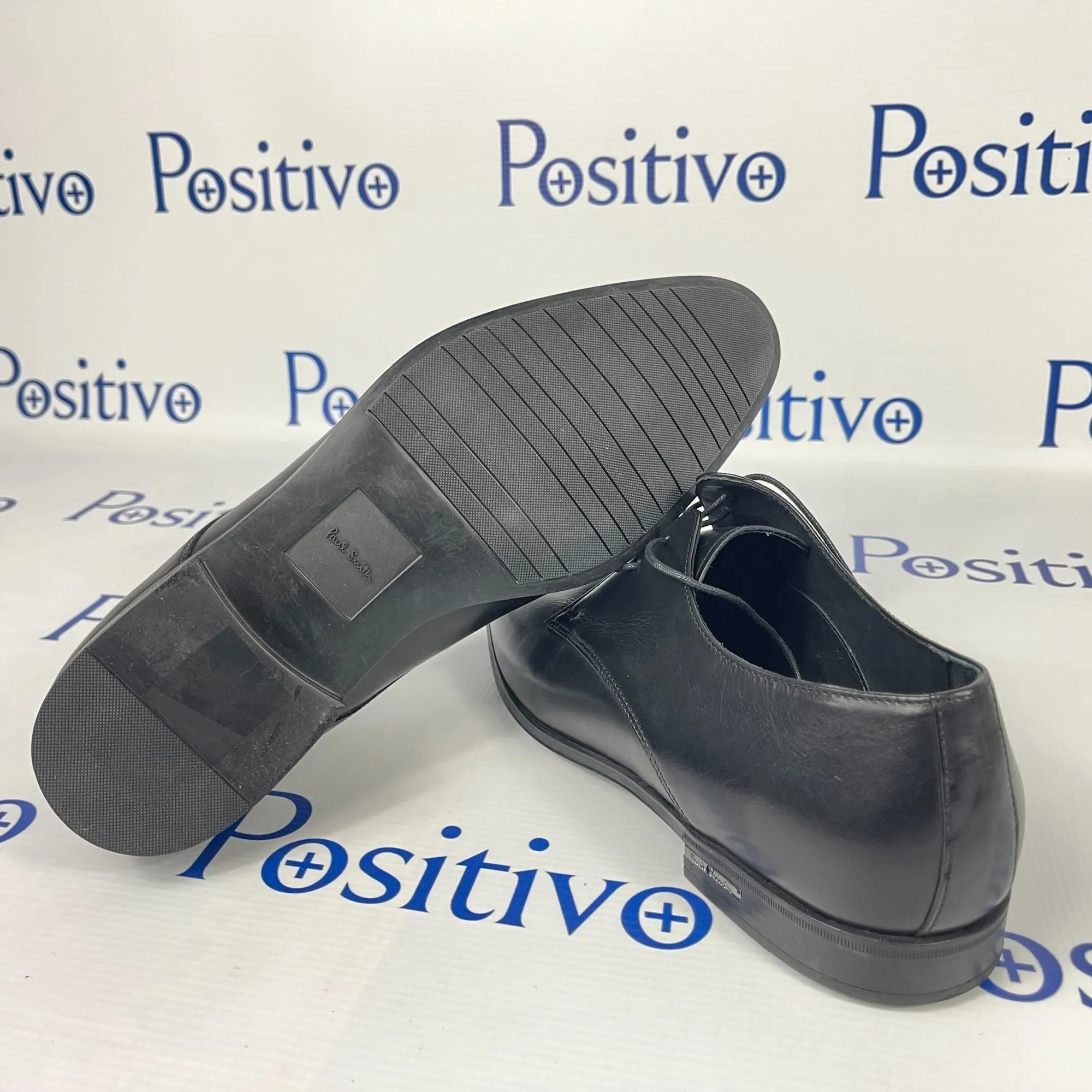 Paul Smith CON01 A-4 Coney Black Leather Derby Shoes  w/ Defect