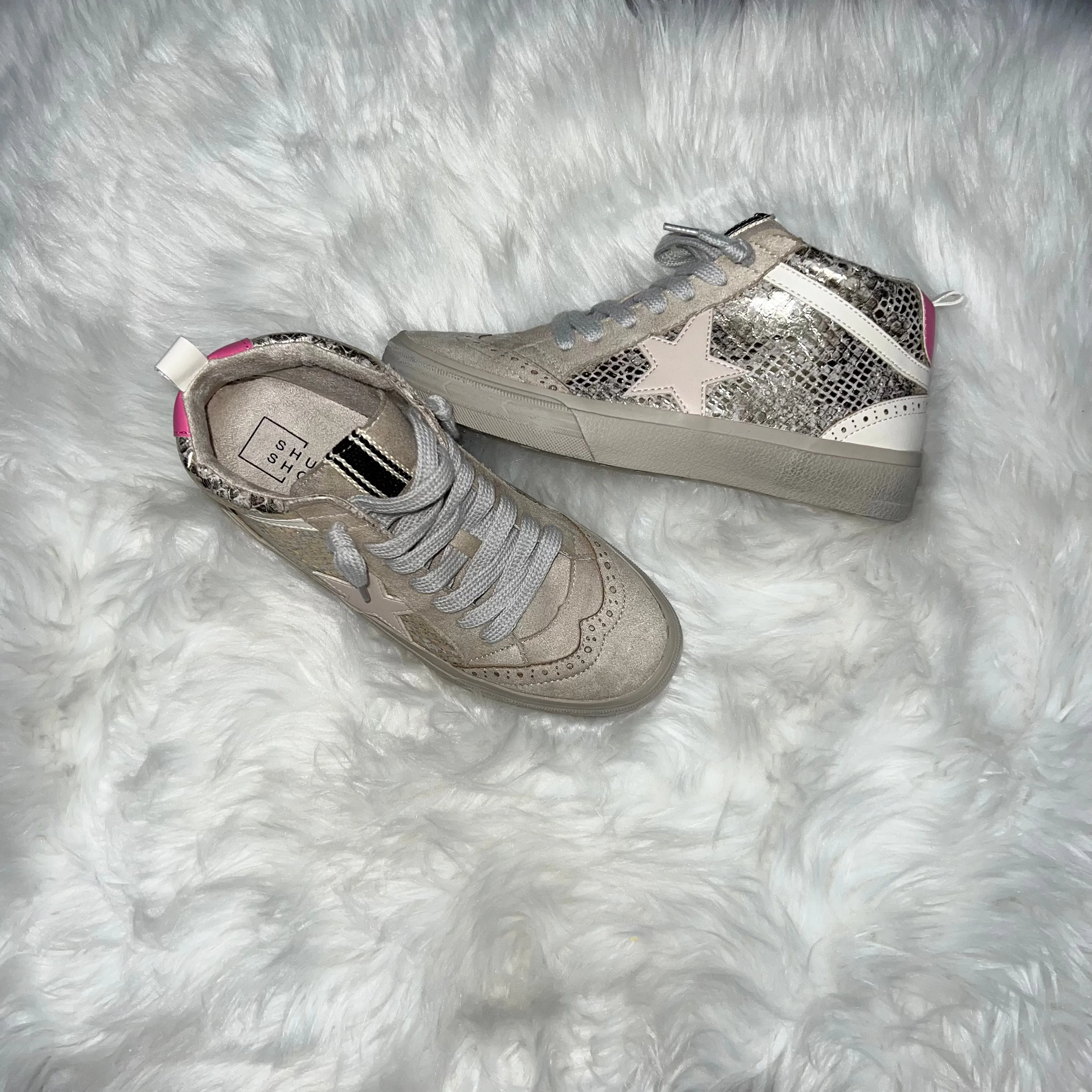 Paulina Gold Snake Skin