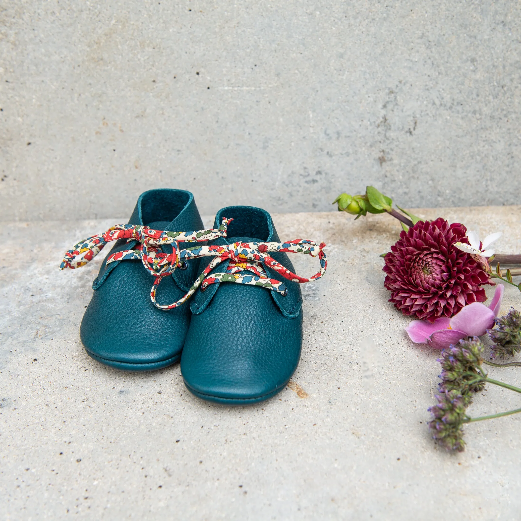 PETROL TRAVELLERS WITH LIBERTY PRINT LACES